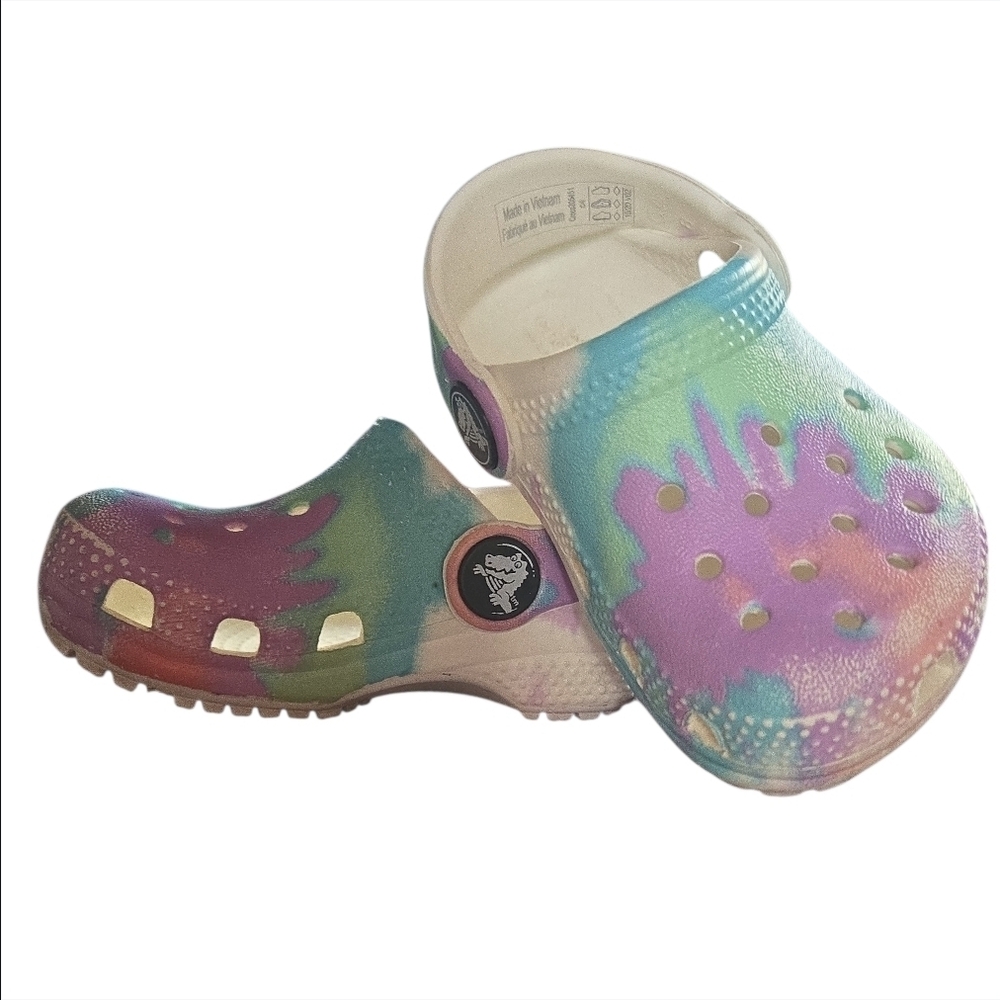 Crocs Toddler Tie Dye Shoe-Size 4C EUC